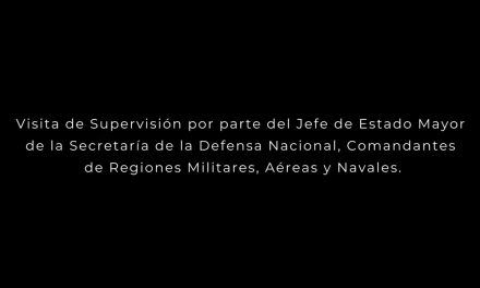 Visita de supervisión por parte del J.E.M. SDN, Cmtes. de Regiones Militares, Aéreas y Navales.
