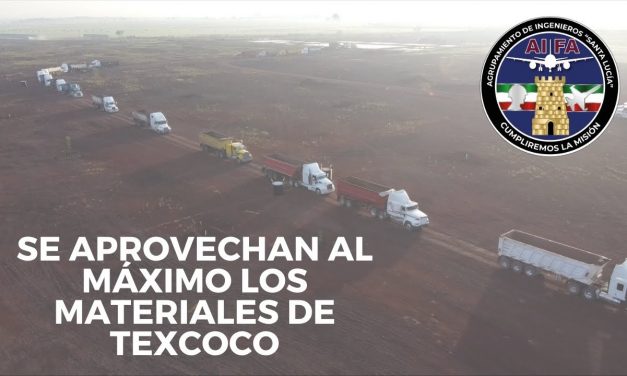 En el AIFA se aprovechan al máximo los materiales del polígono de Texcoco.