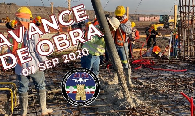 Avance en la Construcción del Aeropuerto Internacional General Felipe Ángeles 07 Sep. 2020